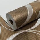 Papel De Parede Geométrico Bolas Marrom Com Prata