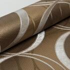 Papel De Parede Geométrico Bolas Marrom Com Prata