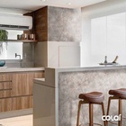 Papel De Parede Geométrico Cimento Queimado Rosê Lavável 3m