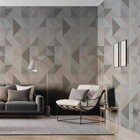 Papel de Parede Geométrico Cinza 9,5x0,53cm Bobinex