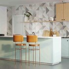 Papel de Parede Geométrico Cinza 9,5x0,53cm Bobinex