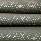 Papel De Parede Geométrico Cinza Escuro Metalizado Rose Gold