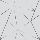 Papel De Parede Geométrico Cinza Fio Prata Auto Colante 12m