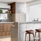 Papel De Parede Geométrico Cinza Fio Prata Auto Colante 3m