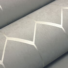 Papel De Parede Geométrico Cinza Metálico