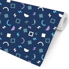 Papel De Parede Geométrico Colorido Em Rolo M2