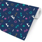 Papel De Parede Geométrico Colorido Em Rolo M7