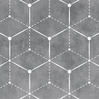 Papel De Parede Geométrico Com Cimento Queimado Escuro