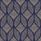 Papel De Parede Geomêtrico Com Fundo Azul-60x300cm