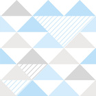 Papel De Parede Geométrico Cores Azul, Cinza E Branco 2,50m