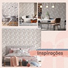 Papel De Parede Geométrico Decor Fio Gold Auto Colante 12m