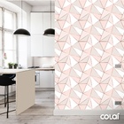 Papel De Parede Geométrico Decor Fio Rosê Auto Colante 6m