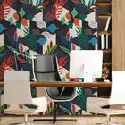 Papel De Parede Geométrico Floral 2-60x300cm