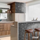 Papel De Parede Geométrico Grafite E Prata Auto Colante 3m