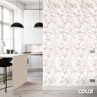 Papel De Parede Geométrico Mármore Branco Rosê Lavável 6m