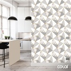 Papel De Parede Geométrico Mármore Fio Gold Auto Colante 6m