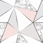 Papel De Parede Geométrico Mármore Silver Auto Colante 15m