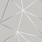 Papel De Parede Geométrico Mescla Silver Para Quarto E Sala