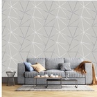 Papel De Parede Geométrico Mescla Silver Para Quarto E Sala 1