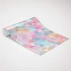 Papel De Parede Geomêtrico Mosaico Colorido Rosa-60x300cm