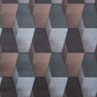 Papel De Parede Geométrico Mosaico Marrom E Cinza