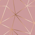 Papel De Parede Geométrico Para Sala Quarto Lavável Gold Carm