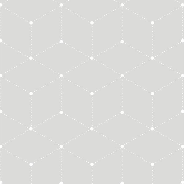 Papel De Parede Geométrico Pontilhado Cinza E Branco - 2,50m