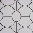 Papel De Parede Geométrico Preto E Branco Fio Metálico Dourado