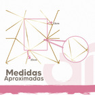 Papel De Parede Geométrico Quarto Gold Ouro Auto Colante 3m