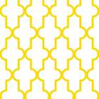 Papel De Parede Geomêtrico Retro Amarelo E Branco-60x300cm