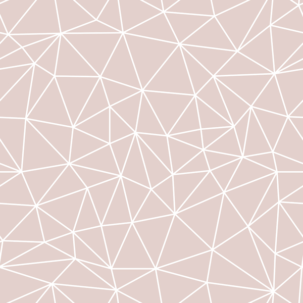 Papel De Parede Geométrico Rosa Chá Fio Branco Lavável 3m