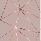 Papel De Parede Geométrico Rose Gloss Para Quarto E Sala 1mx5