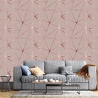 Papel De Parede Geométrico Rose Gloss Para Quarto E Sala 1mx5
