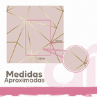 Papel De Parede Geométrico Rosê Gold Ouro Auto Colante 18m