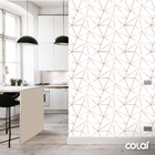 Papel De Parede Geométrico Sala Branco Rosê Auto Colante 6m