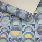 Papel De Parede Geométrico Tons De Azul