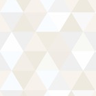 Papel De Parede Geométrico Triângulos Bege, Cinza, Marrom E
