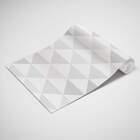 Papel De Parede Geomêtrico Triângulos Cinza-60x300cm