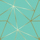 Papel De Parede Geométrico Verde Tifan Gold Auto Colante 6m