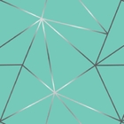 Papel De Parede Geométrico Verde Tifany Auto Colante 18m