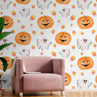 Papel De Parede Helloween Aboboras E Fantasminhas-60x300cm