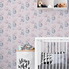 Papel De Parede Hipopotamo Roxo Infantil Decorado Lavavel Aqu