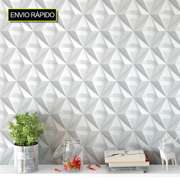 Papel De Parede Imita 3d Adesivo Vinílico Lavável Triangulo B