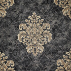 Papel De Parede Importado  Arabesco  Dourado C/preto