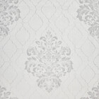 Papel De Parede Importado  Arabesco Prata