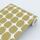 Papel De Parede Importado Amarelo Geométrico Quarto 4m²