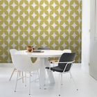 Papel De Parede Importado Amarelo Mosaico Quarto Cozinha 4m²