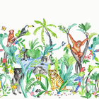 Papel De Parede Importado Estampa Safari Animais Quarto Infan