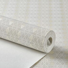 Papel De Parede Importado Geométrico Bege C/cinza Sanblas