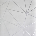 Papel De Parede Importado Geometrico Cinza C/ Prata